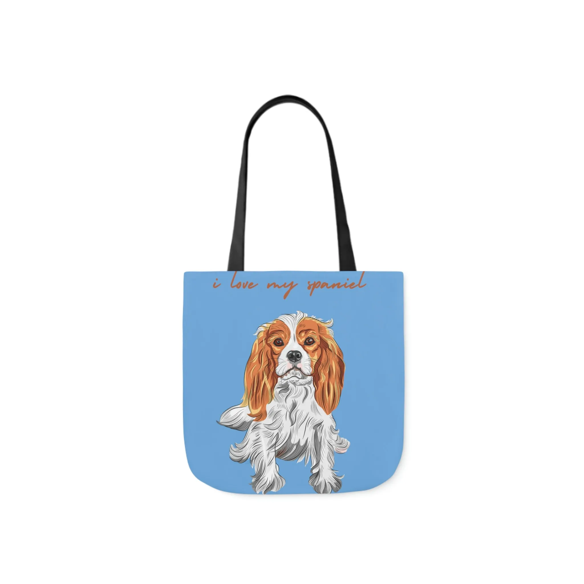 I love my Spaniel Dog POD Polyester Canvas Tote Bag (AOP)