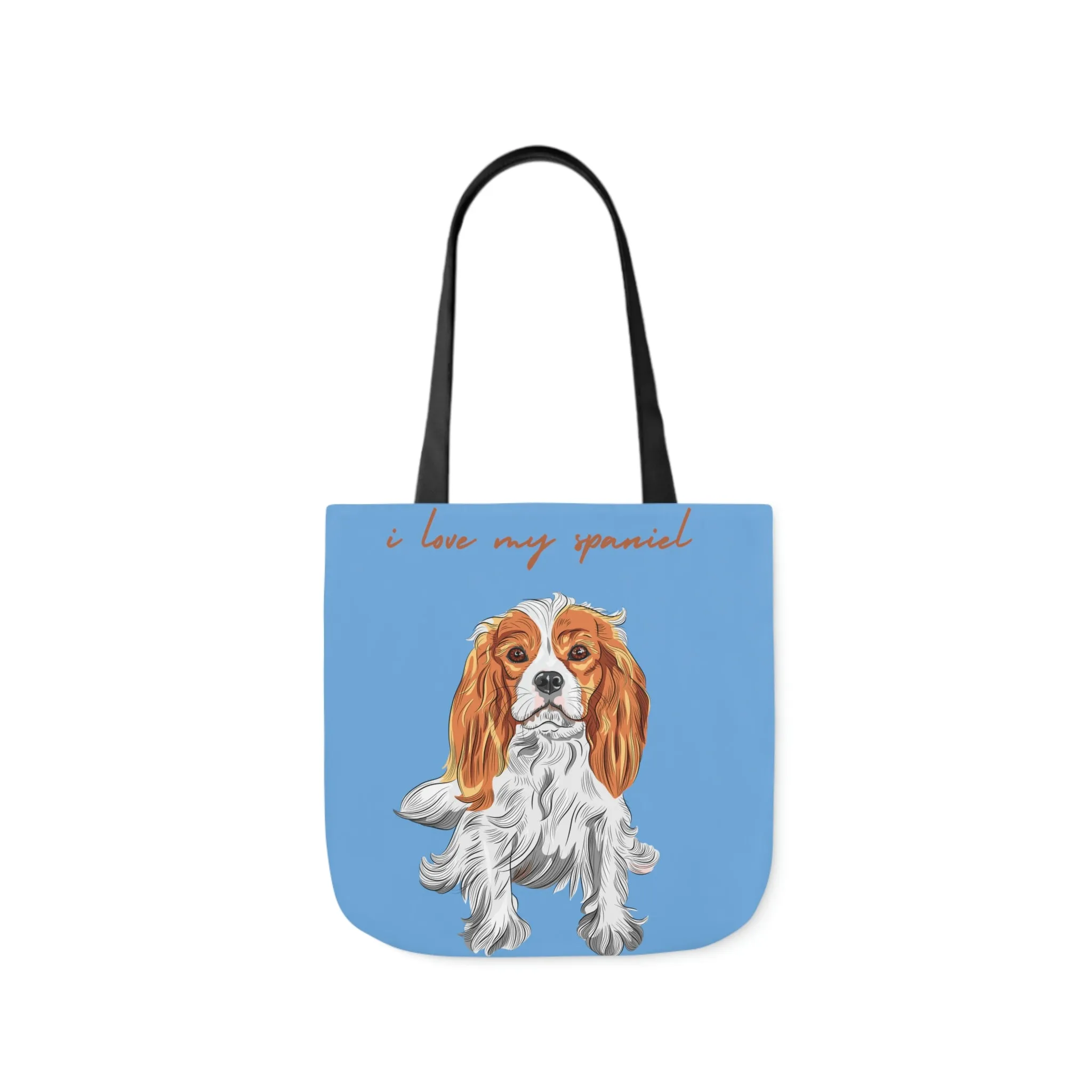 I love my Spaniel Dog POD Polyester Canvas Tote Bag (AOP)
