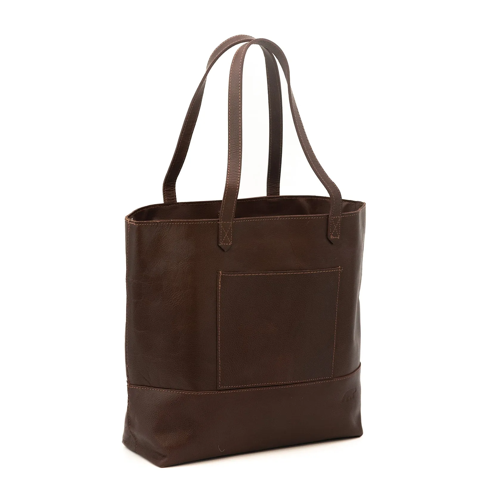Juneau Leather Tote w/ Pocket