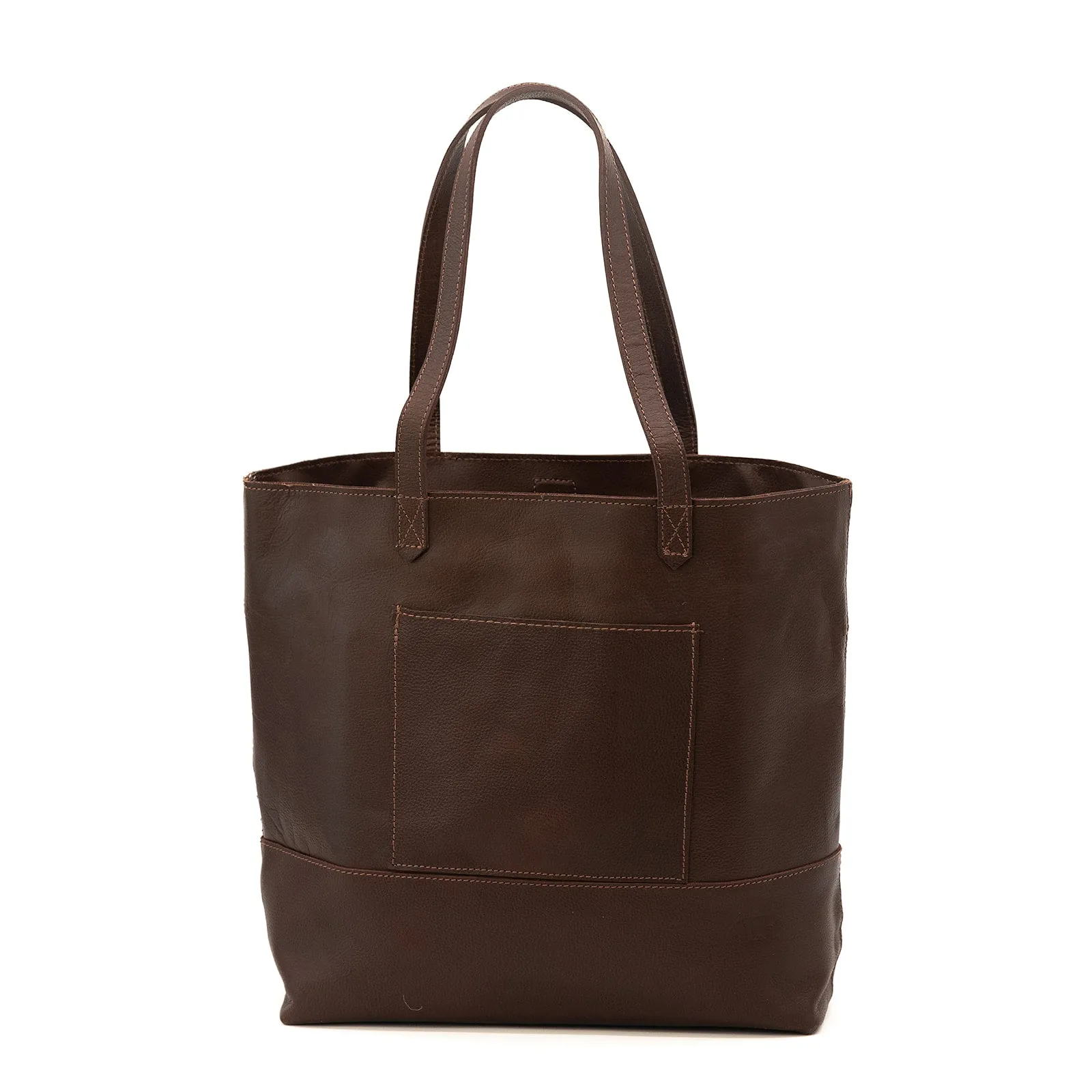 Juneau Leather Tote w/ Pocket