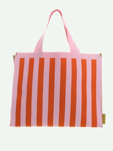 Knitted Stripes Shopper