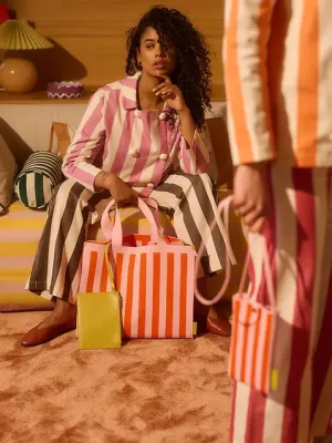 Knitted Stripes Shopper