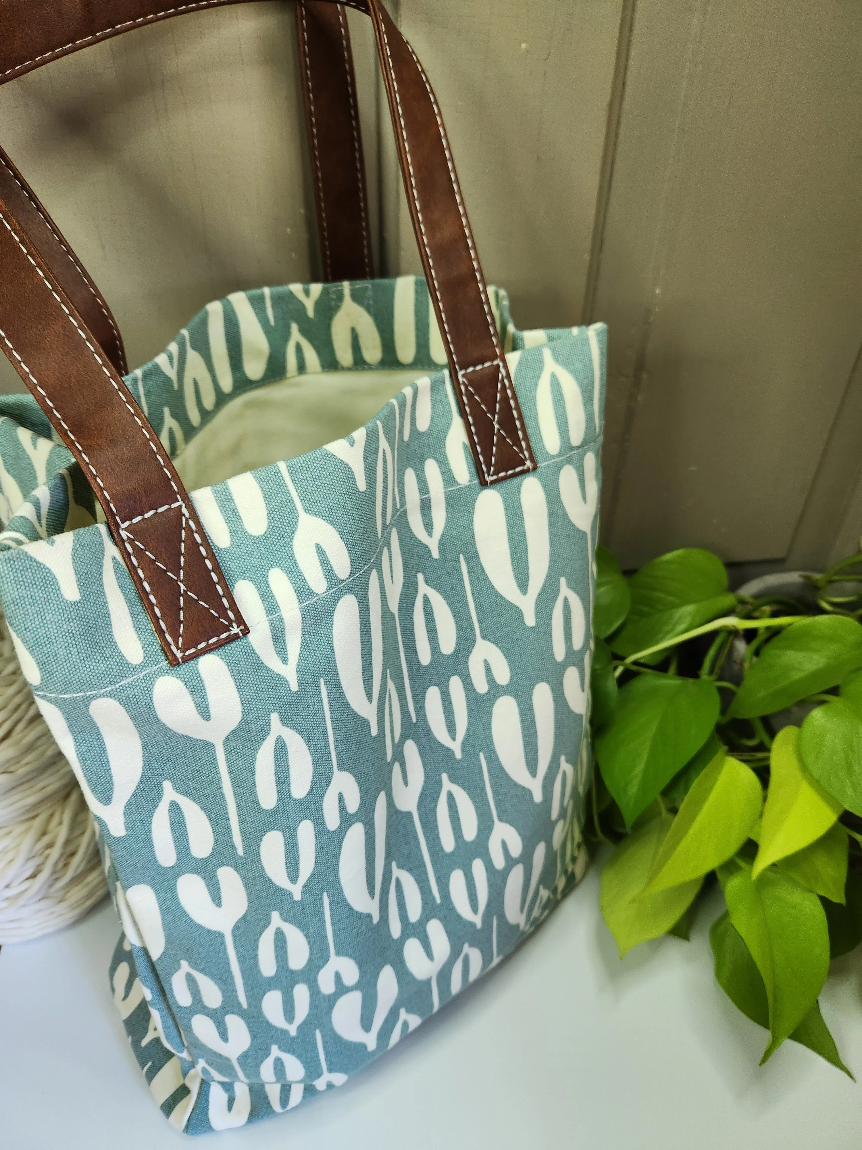 Knitting Project Bag, Market Tote, Rosendals