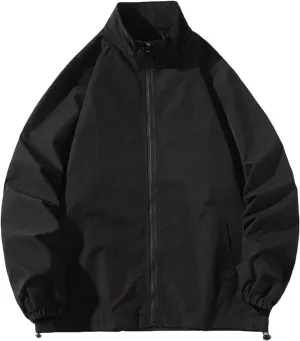 Mens Oversized Rain Jackets Business Casual Jacket Lightweight Waterproof Windbreaker Outdoor Hiking Travel Raincoats