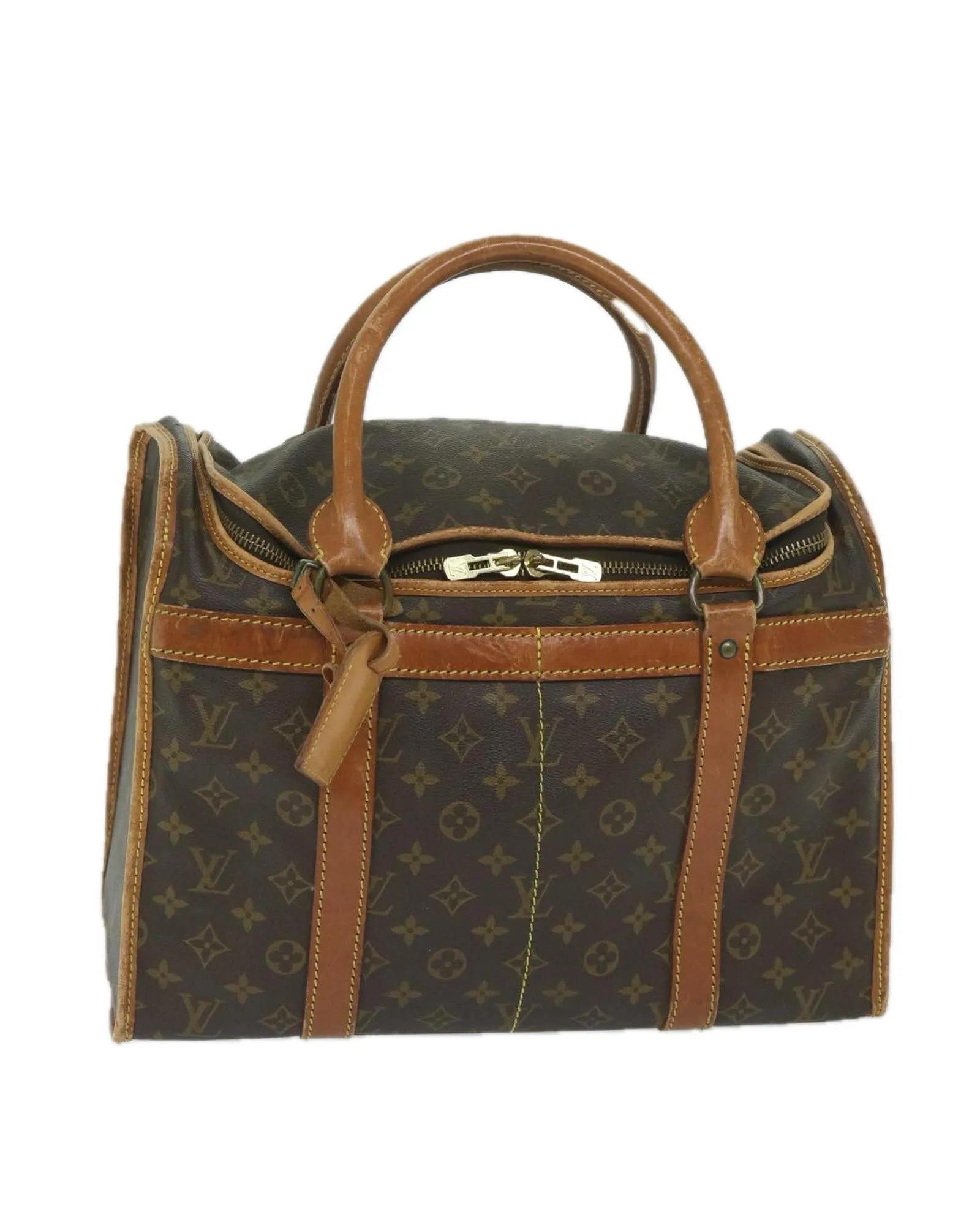Pet Carry Bag made of Monogram Canvas by French Designer