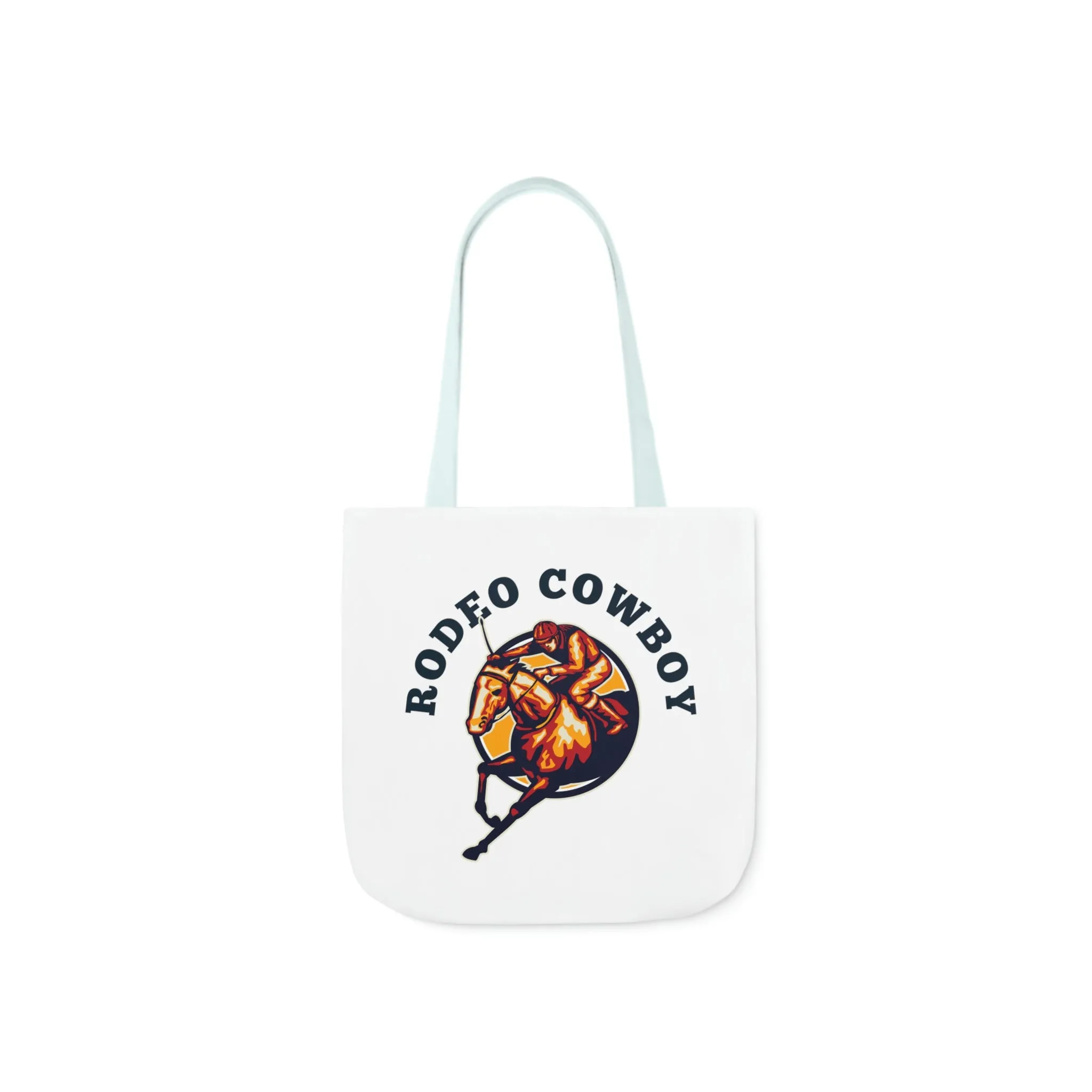 Rodeo Cowboy Horse POD Polyester Canvas Tote Bag (AOP)