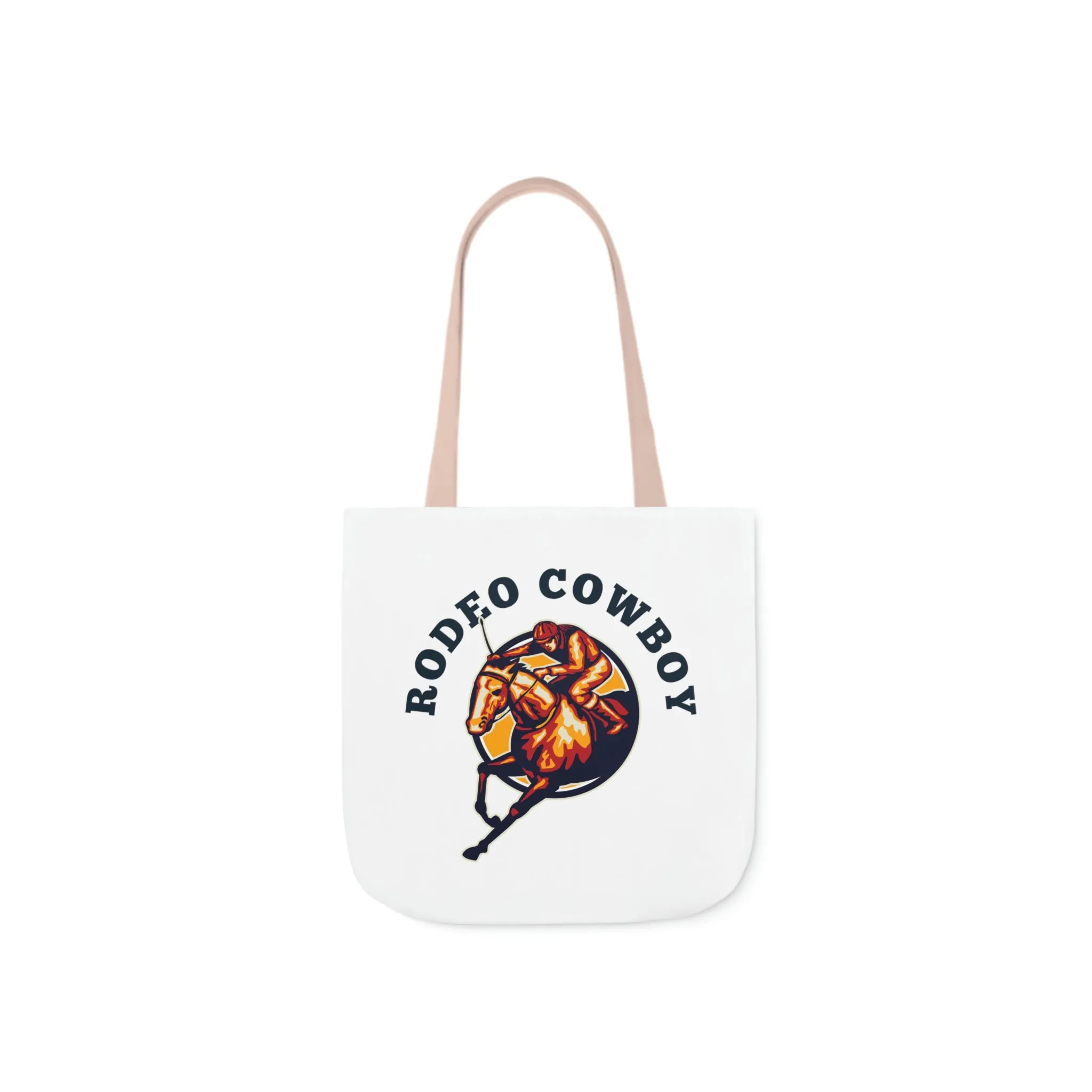 Rodeo Cowboy Horse POD Polyester Canvas Tote Bag (AOP)