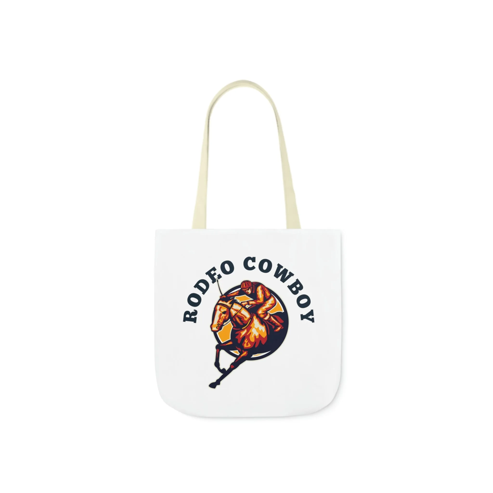 Rodeo Cowboy Horse POD Polyester Canvas Tote Bag (AOP)