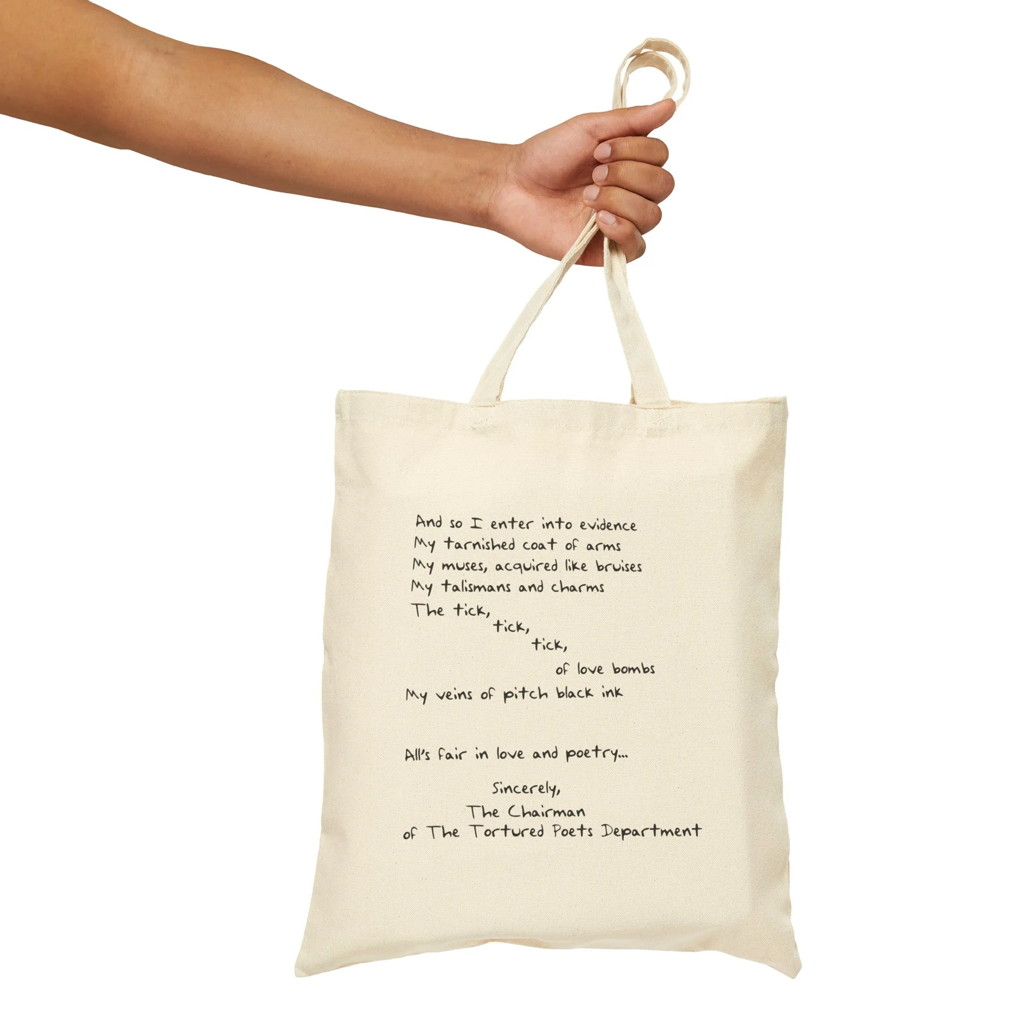 Sincerely, The Chairman Cotton Canvas Tote Bag