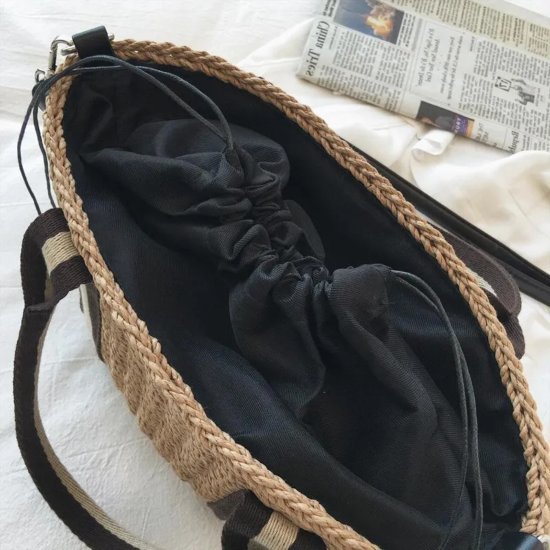 Summer Handmade Bags For Women Weaving Ladies Straw Bag Beach Bag Rattan Kintted Handbags Totes Bohemia Knitted Shoulder bag