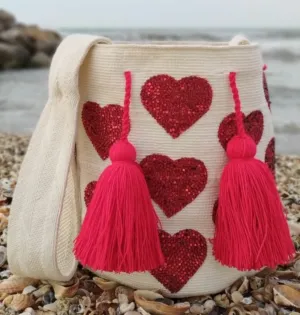 Valentine Hand-Knitted Colombian Bucket Bag