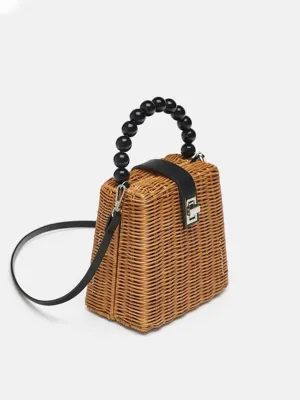 Wicker Woven Tote Bag