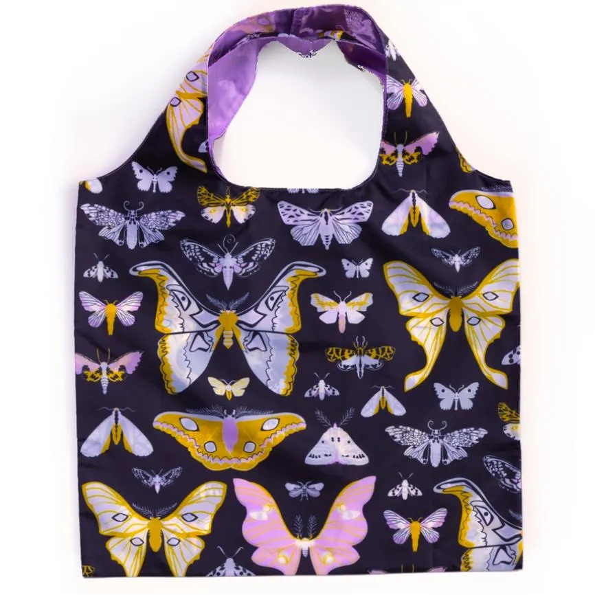 Yellow Owl Reusable Bag - Moths